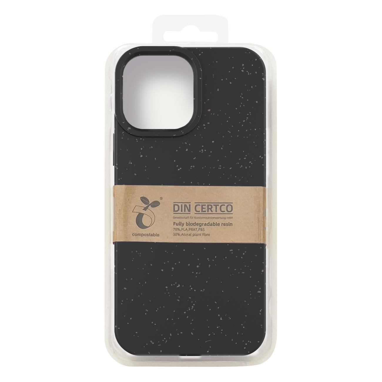 Eco Case-etui for iPhone 14 Plus nedbrytbart deksel i silikon, svart