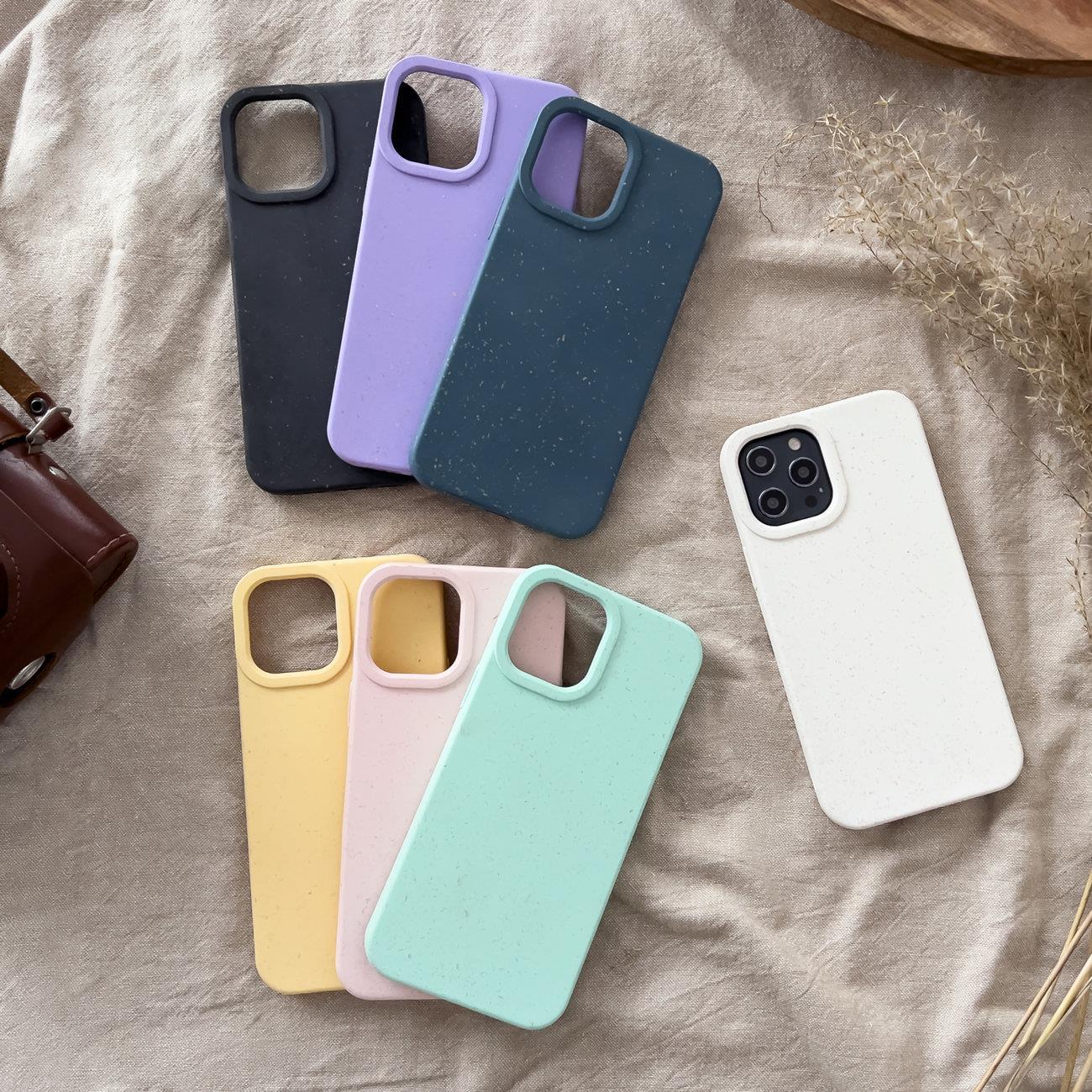 Eco Case-etui for iPhone 14 Plus nedbrytbart deksel i silikon, lilla