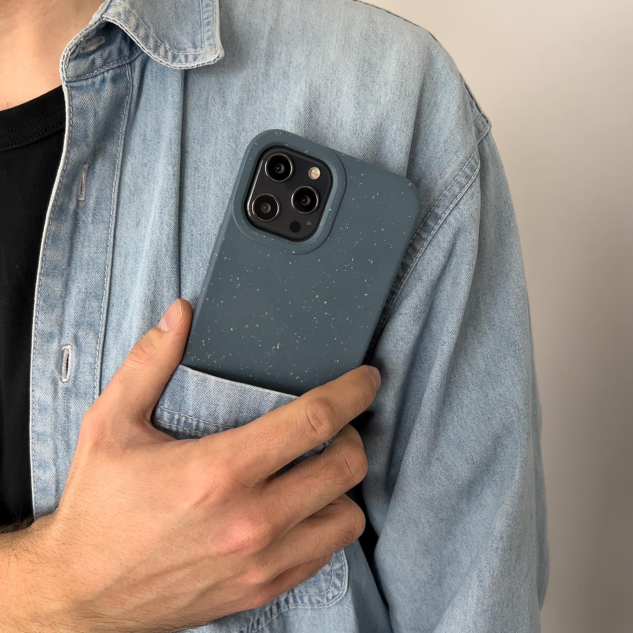 Eco Case-etui for iPhone 14 Plus nedbrytbart deksel i silikon mintgrønn