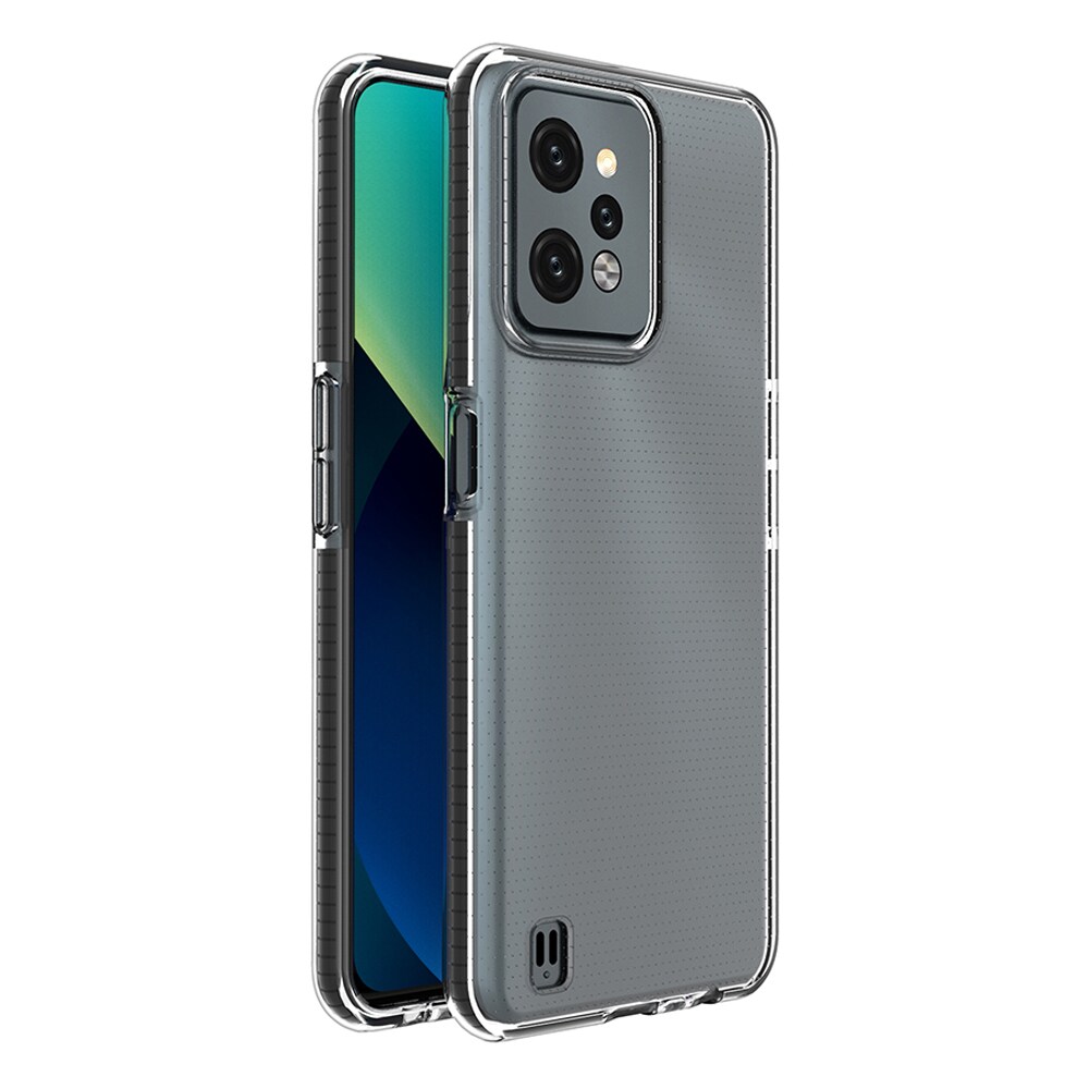 Spring Case-etui for Realme C31 silikondeksel med ramme svart