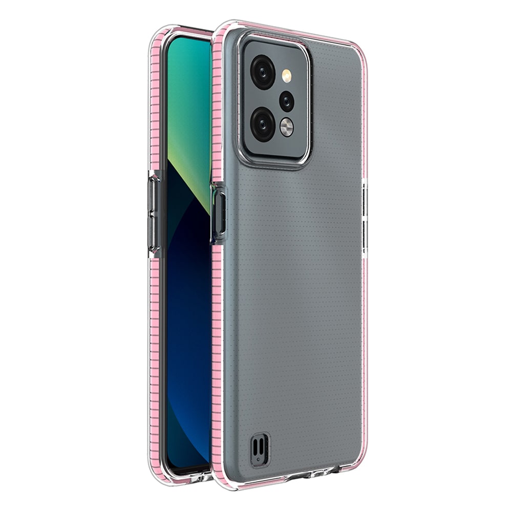 Spring Case for Realme C31 silikonveske med ramme lys rosa