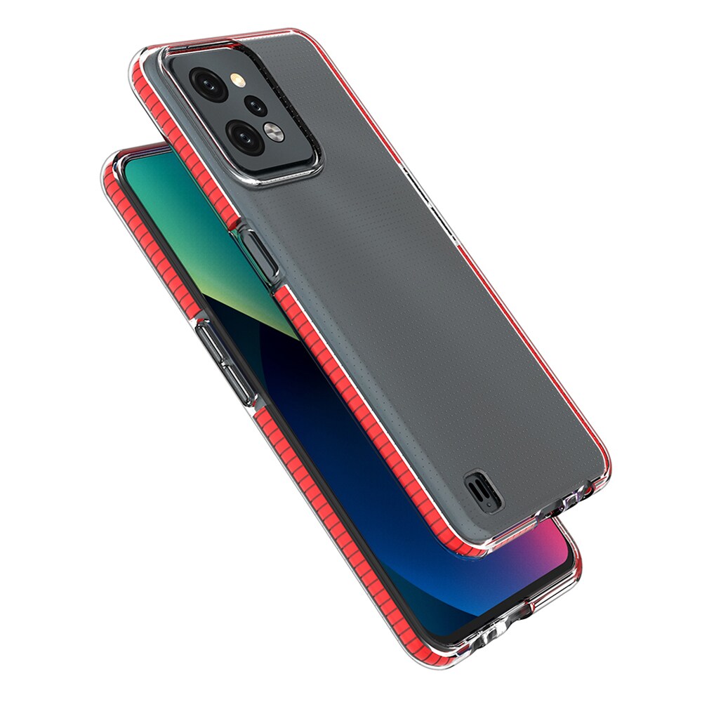 Fjærveske for Realme C31 silikondeksel med ramme lyseblå