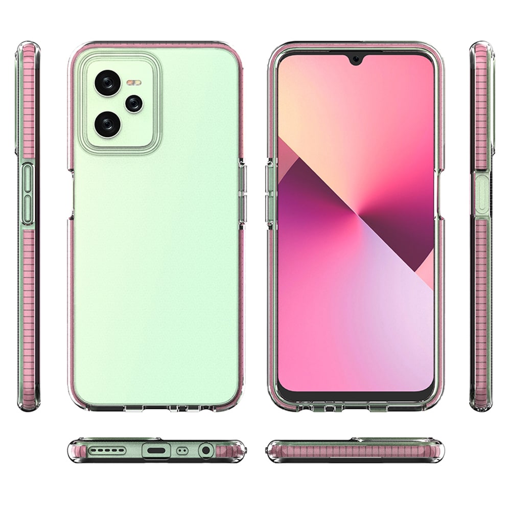 Spring Case-etui for Realme C35 silikondeksel med ramme svart