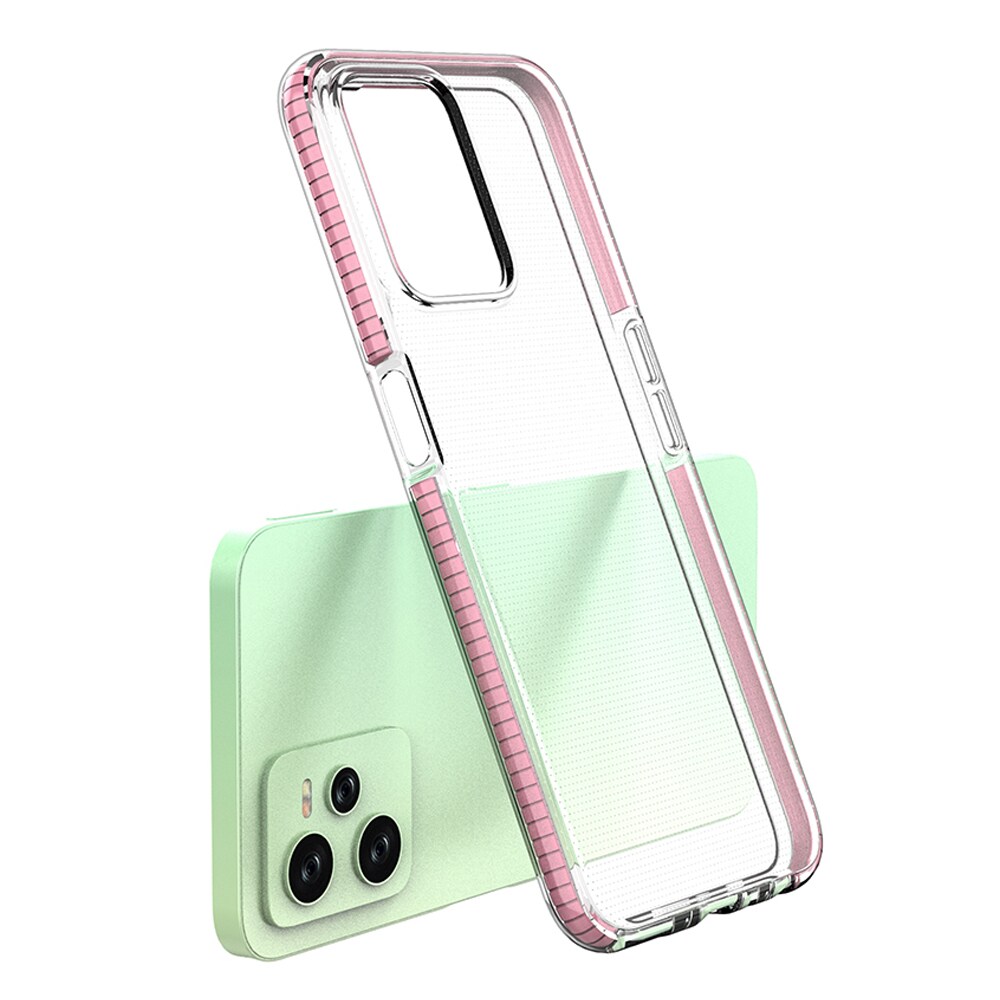 Spring Case-etui for Realme C35 silikondeksel med ramme svart