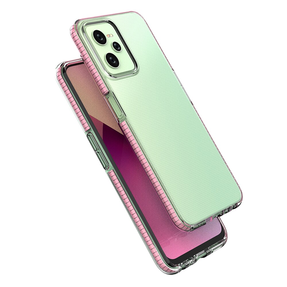 Spring Case-etui for Realme C35 silikondeksel med ramme svart