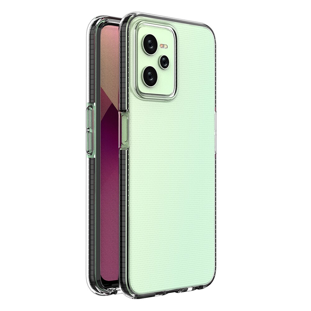 Spring Case-etui for Realme C35 silikondeksel med ramme svart