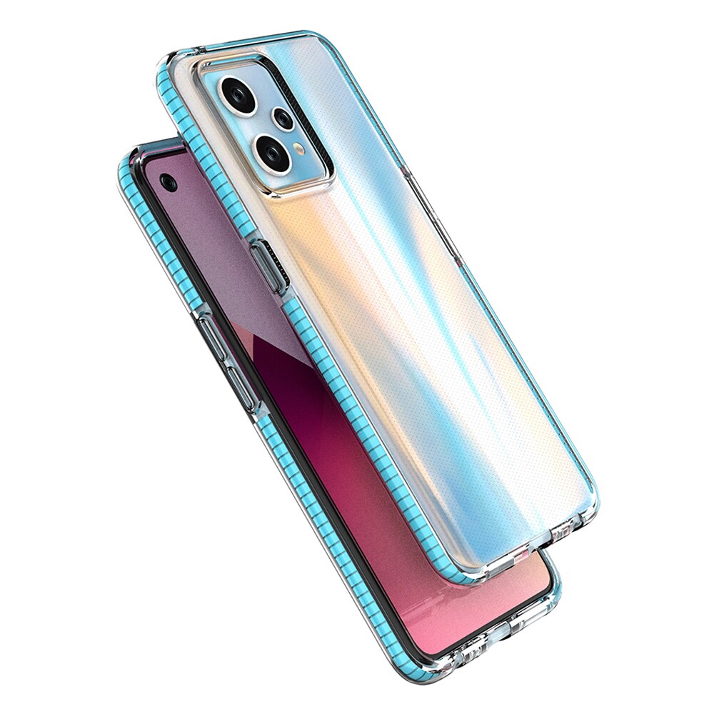 Fjærveske for Realme 9 Pro+ / Realme 9 silikondeksel med ramme svart
