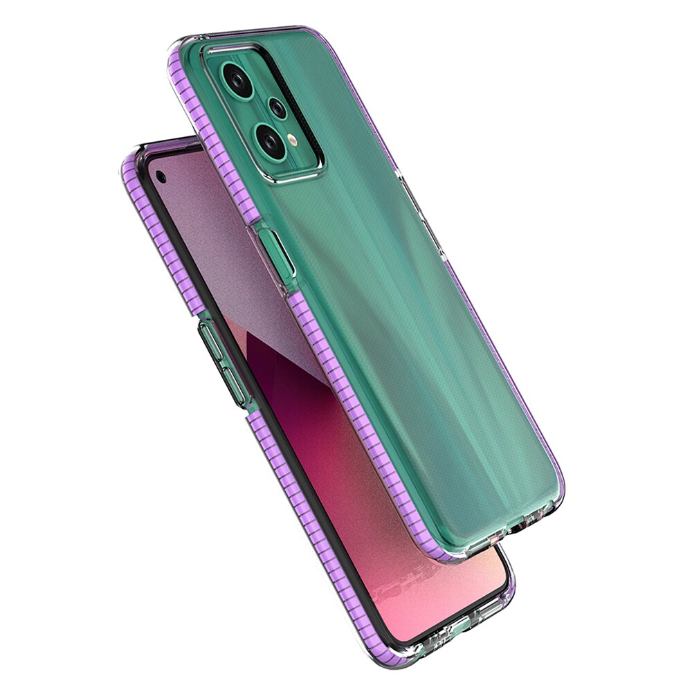 Spring Case-etui for Realme 9 Pro silikondeksel med ramme svart