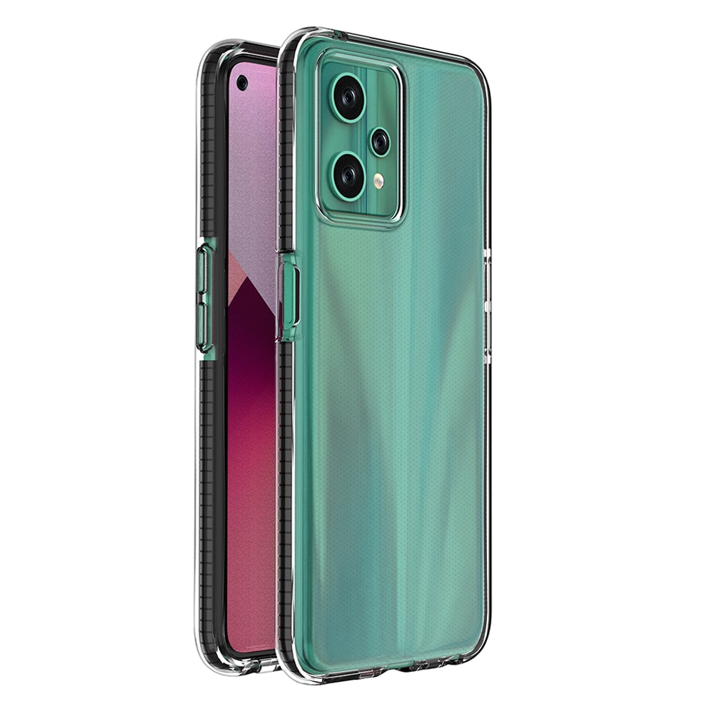 Spring Case-etui for Realme 9 Pro silikondeksel med ramme svart