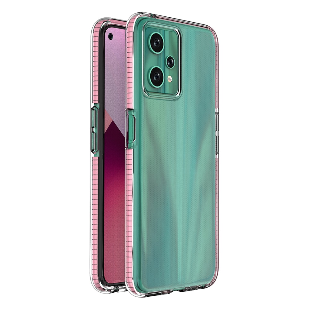 Spring Case for Realme 9 Pro silikon deksel med ramme lys rosa