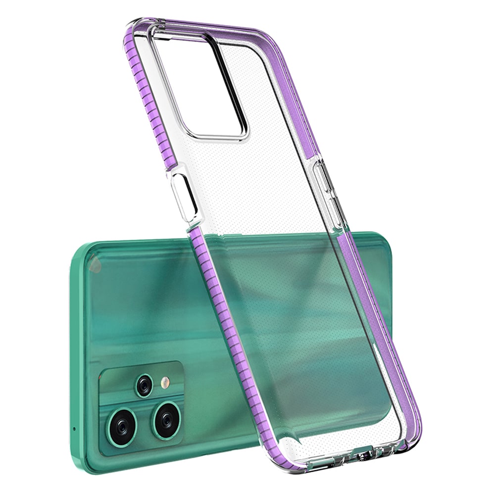 Spring Case for Realme 9 Pro silikon deksel med ramme lyseblå