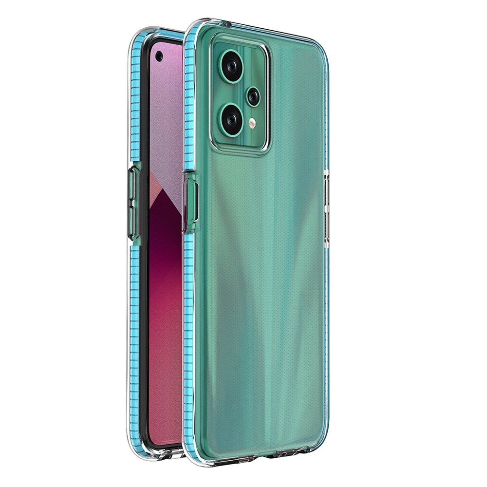 Spring Case for Realme 9 Pro silikon deksel med ramme lyseblå