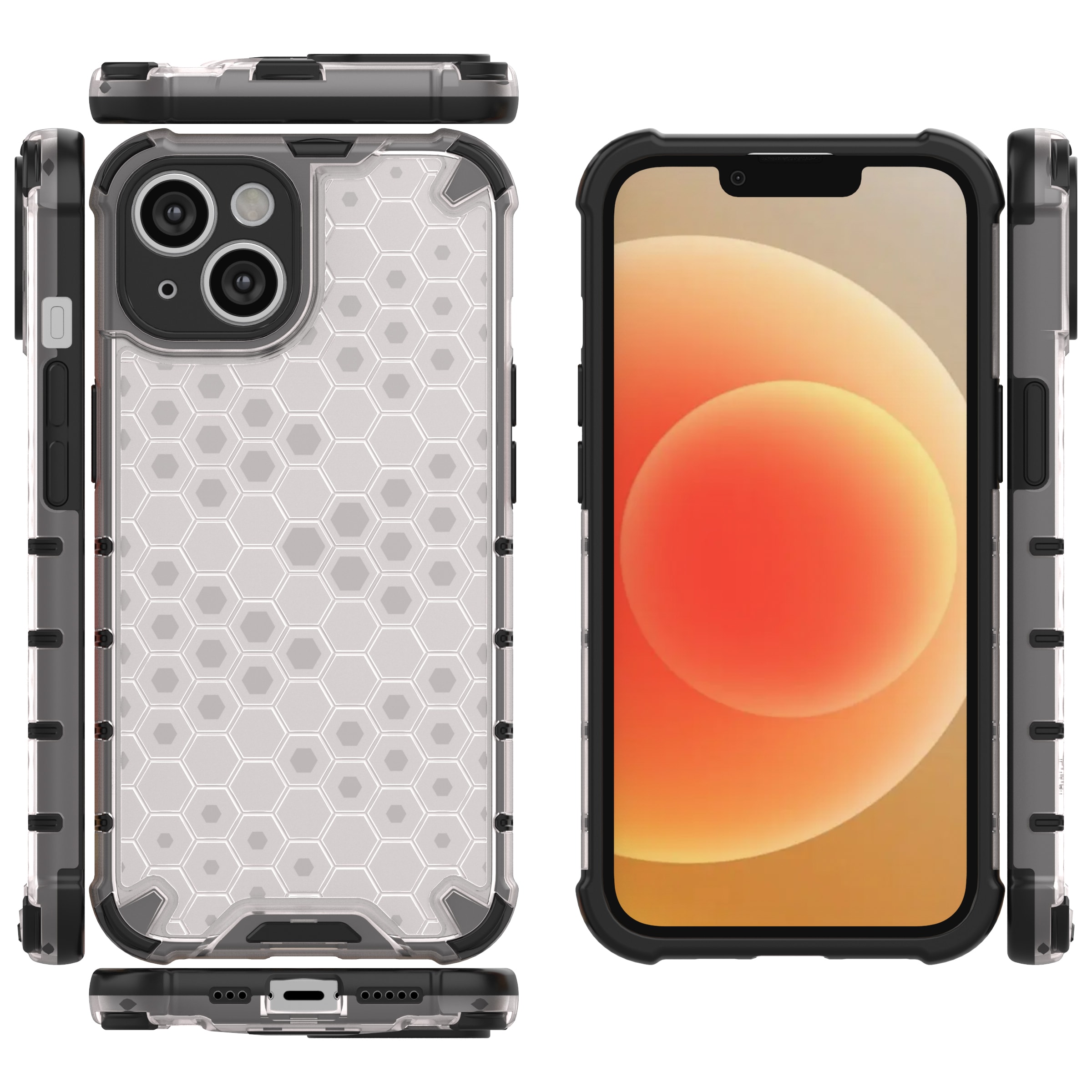 Honeycomb-etui for $ 0000010n 14 Plus pansret hybriddeksel svart