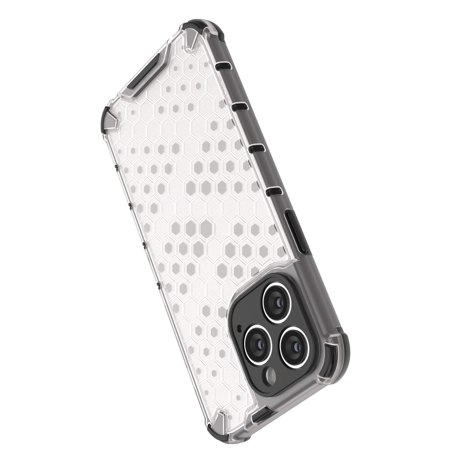 Honeycomb-etui for iPhone 14 Pro Max pansret hybriddeksel blå