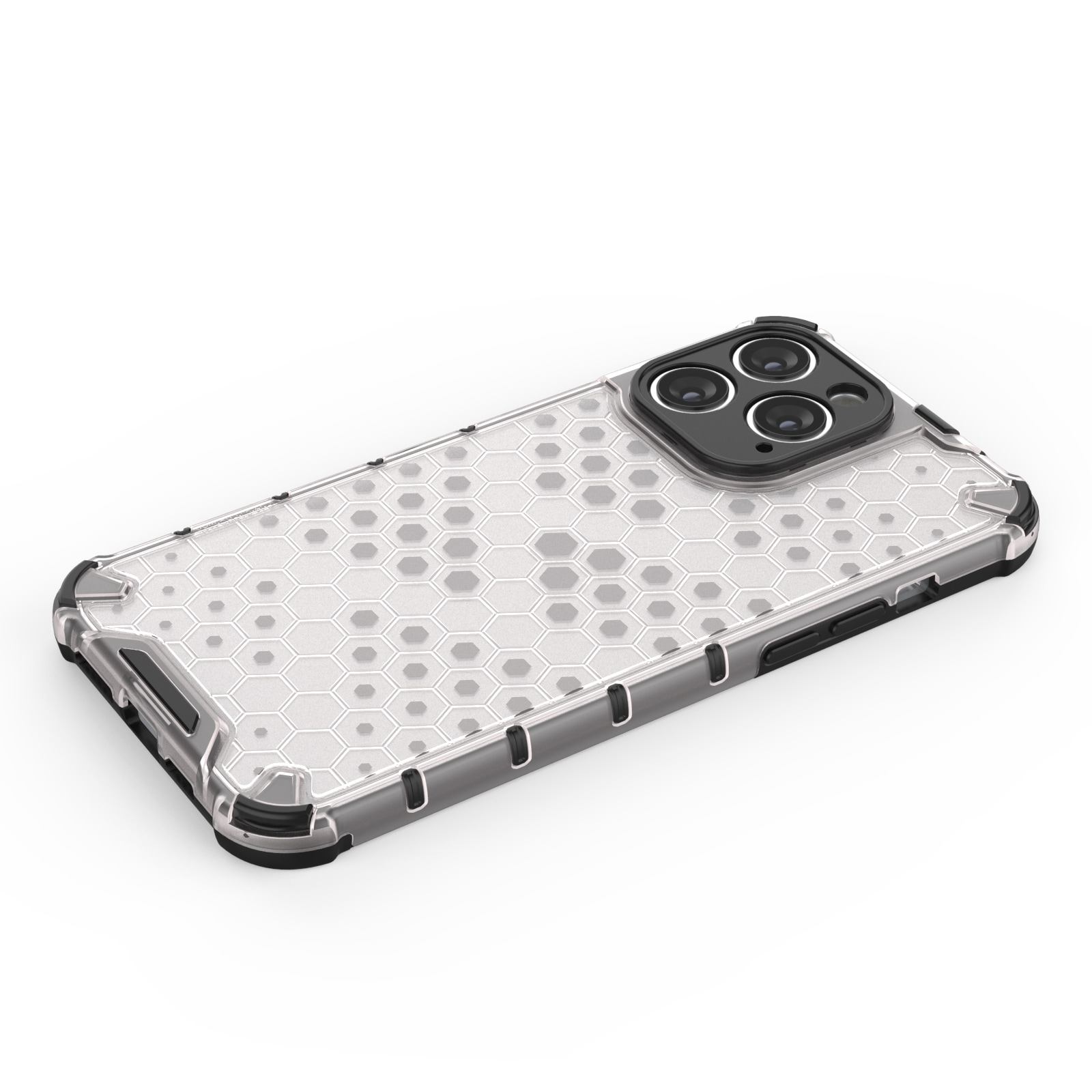 Honeycomb-etui for iPhone 14 Pro Max pansret hybriddeksel blå