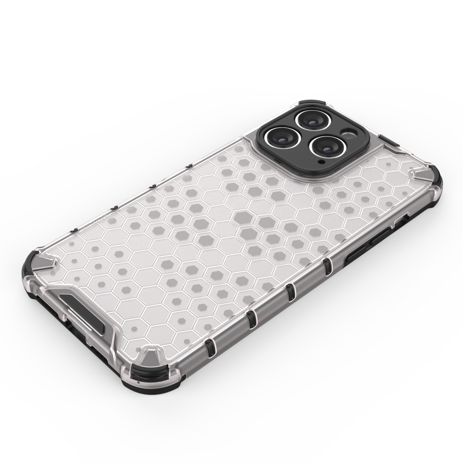 Honeycomb-etui for iPhone 14 Pro Max pansret hybriddeksel blå