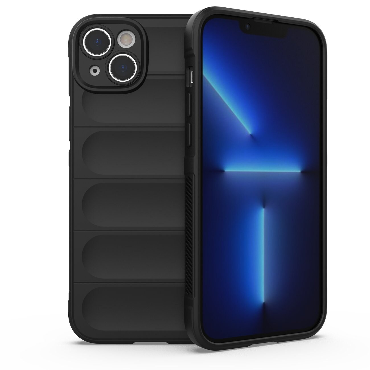 Magic Shield Case-etui for iPhone 14 Plus fleksibelt pansredeksel svart