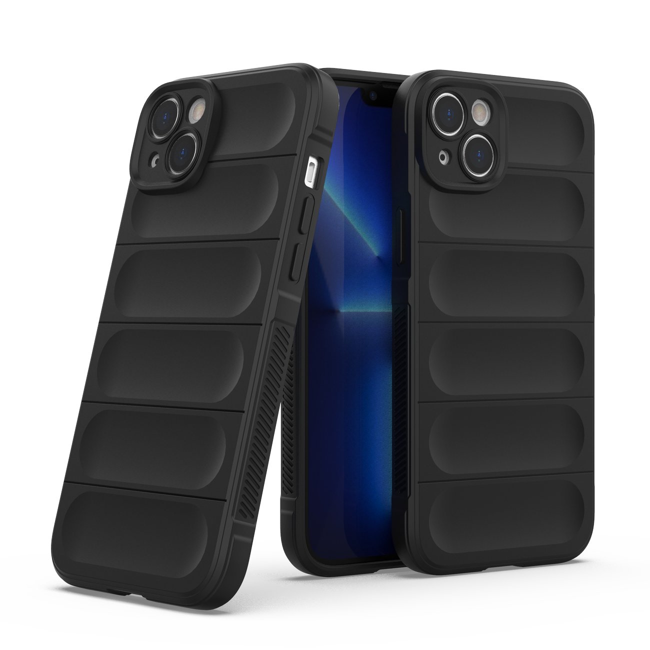 Magic Shield Case-etui for iPhone 14 Plus fleksibelt pansredeksel svart