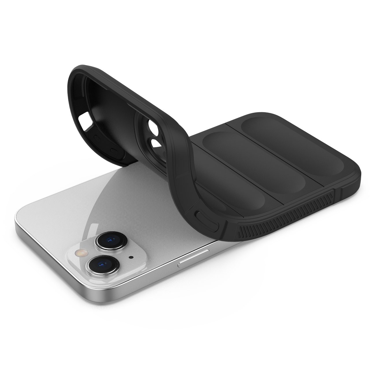 Magic Shield Case-etui for iPhone 14 Plus fleksibelt pansredeksel svart