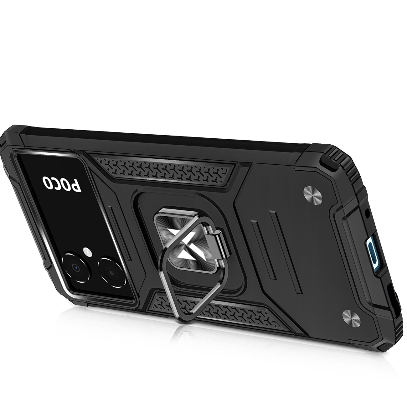 Wozinsky Ring Armor-etui for Samsung Galaxy A03 pansrede deksel magnetisk holder ring svart