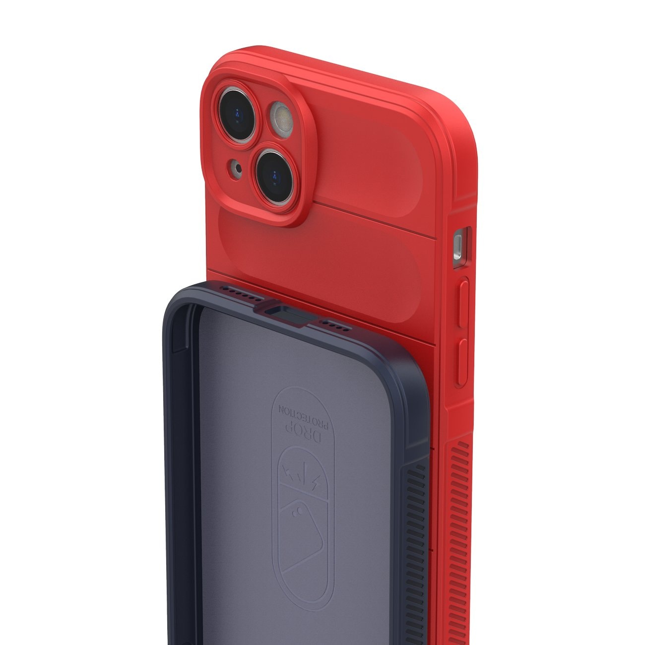 Magic Shield Case-etui for iPhone 14 Plus elastisk panseretui i burgunder