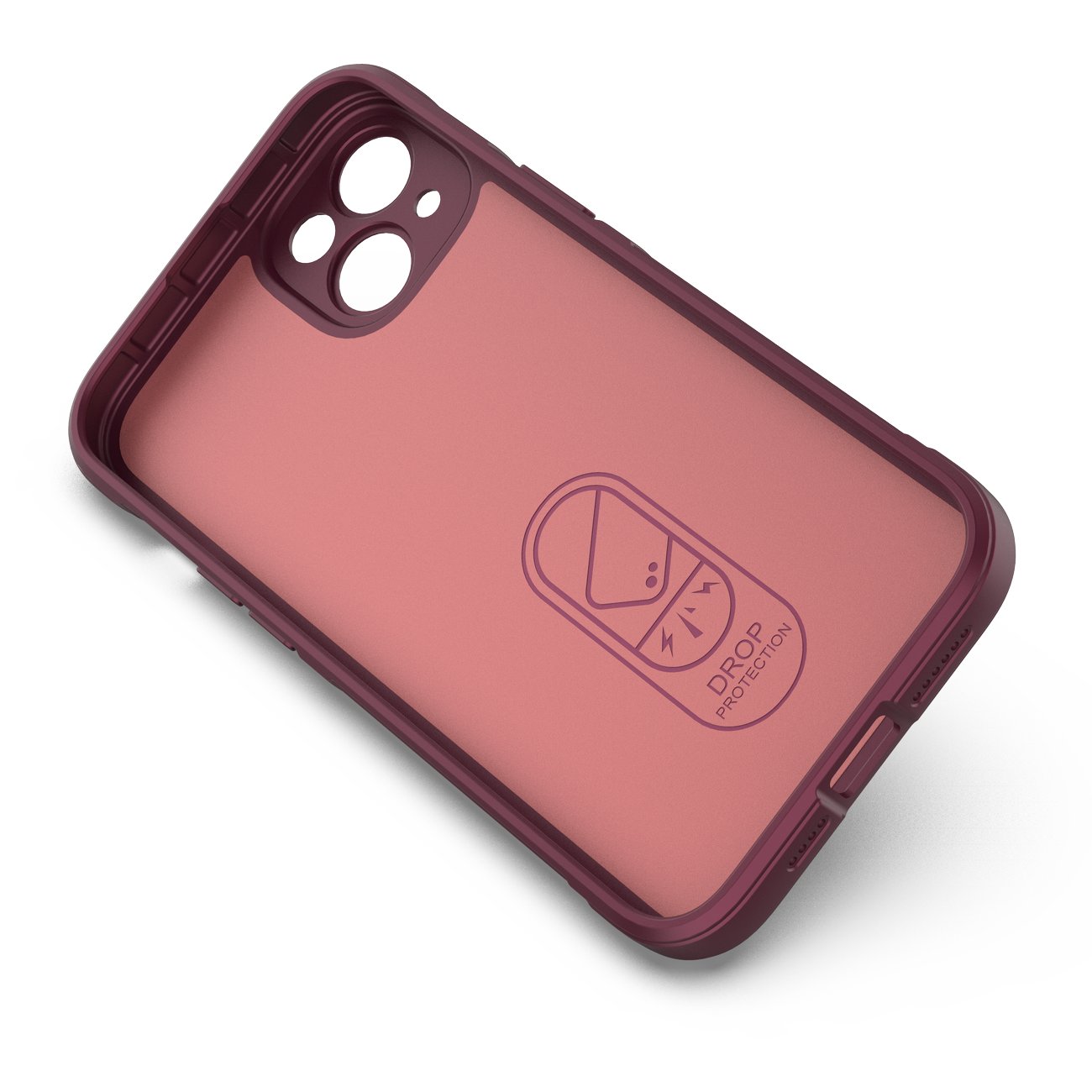 Magic Shield Case-etui for iPhone 14 Plus elastisk panseretui i burgunder