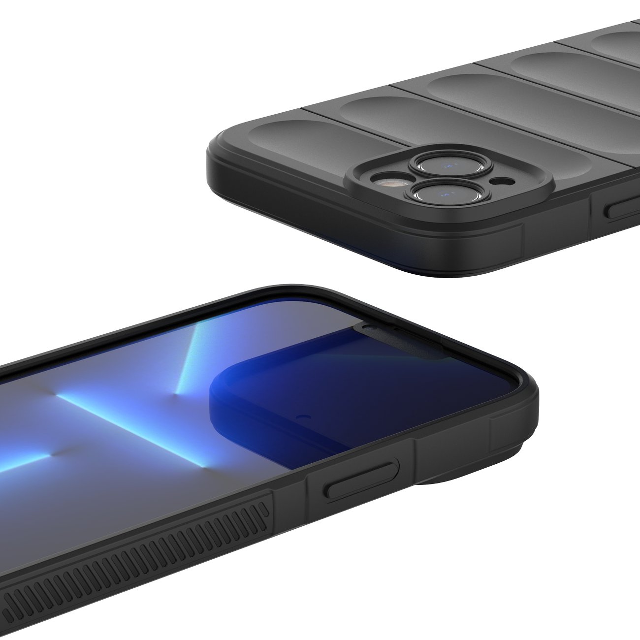 Magic Shield Case-etui for iPhone 14 Plus fleksibelt pansret mørkeblått deksel