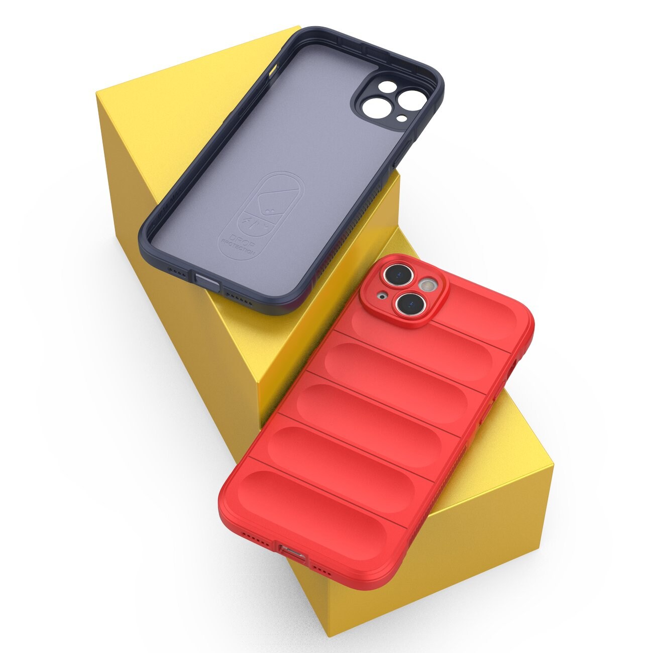 Magic Shield Case-etui for iPhone 14 Plus fleksibelt pansret mørkeblått deksel