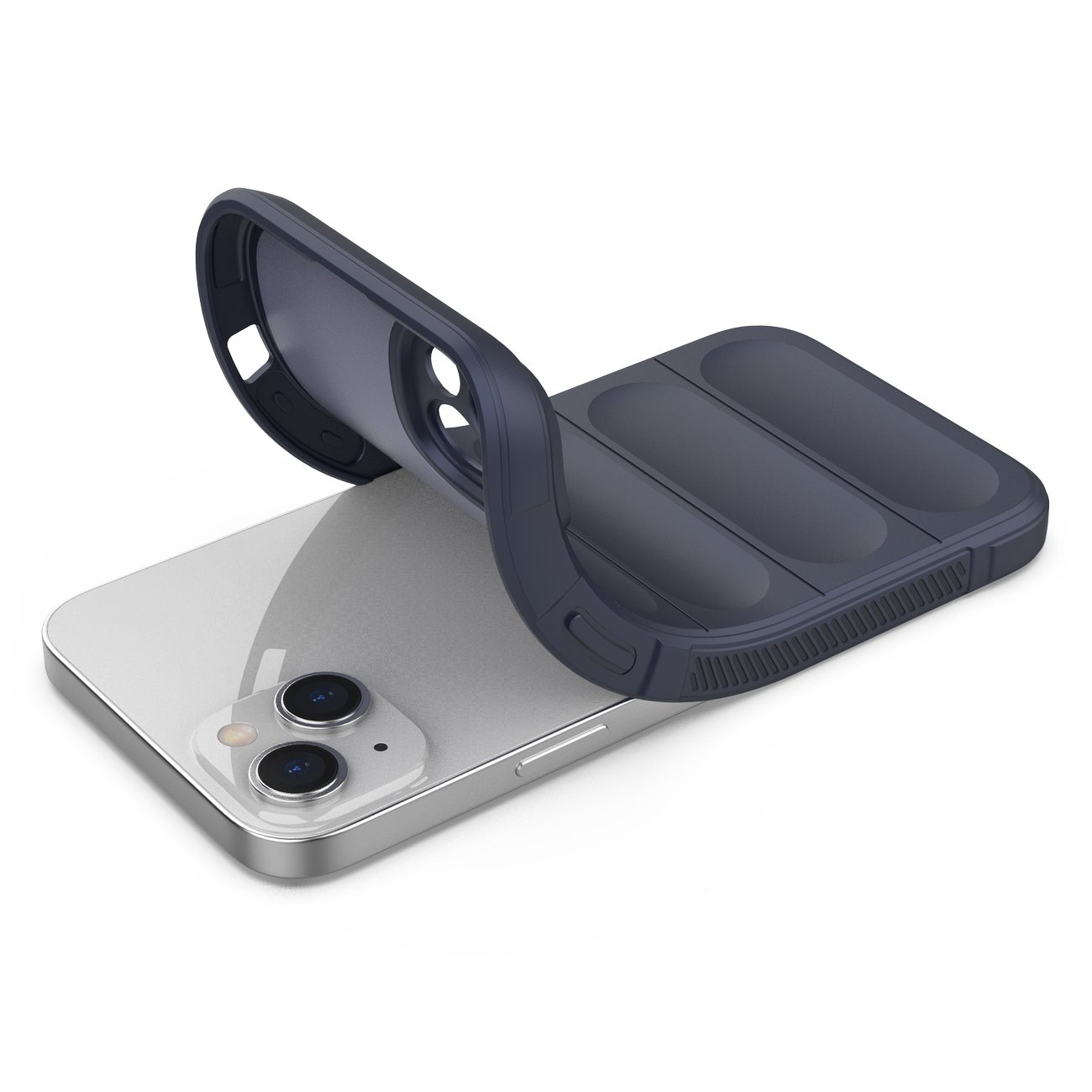 Magic Shield Case-etui for iPhone 14 Plus fleksibelt pansret mørkeblått deksel