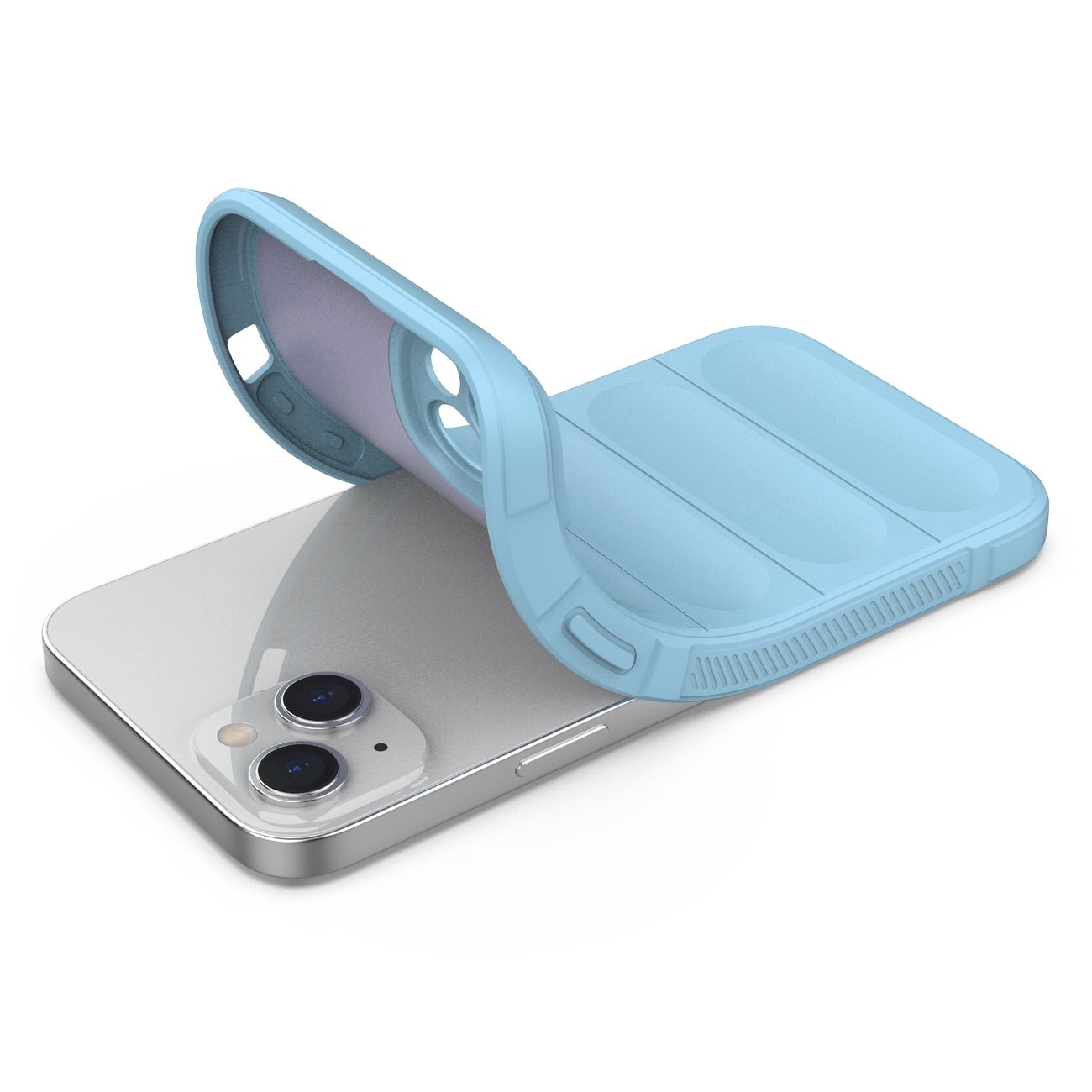 Magic Shield Case-etui for iPhone 14 Plus fleksibelt panseretui lyseblått