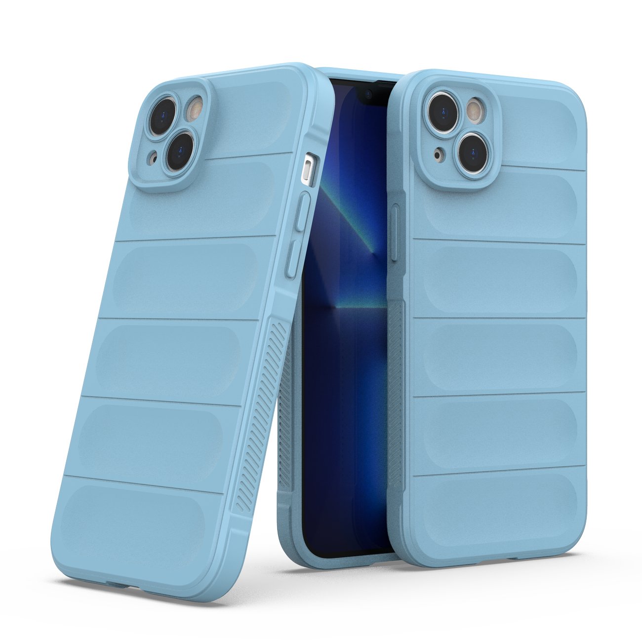 Magic Shield Case-etui for iPhone 14 Plus fleksibelt panseretui lyseblått