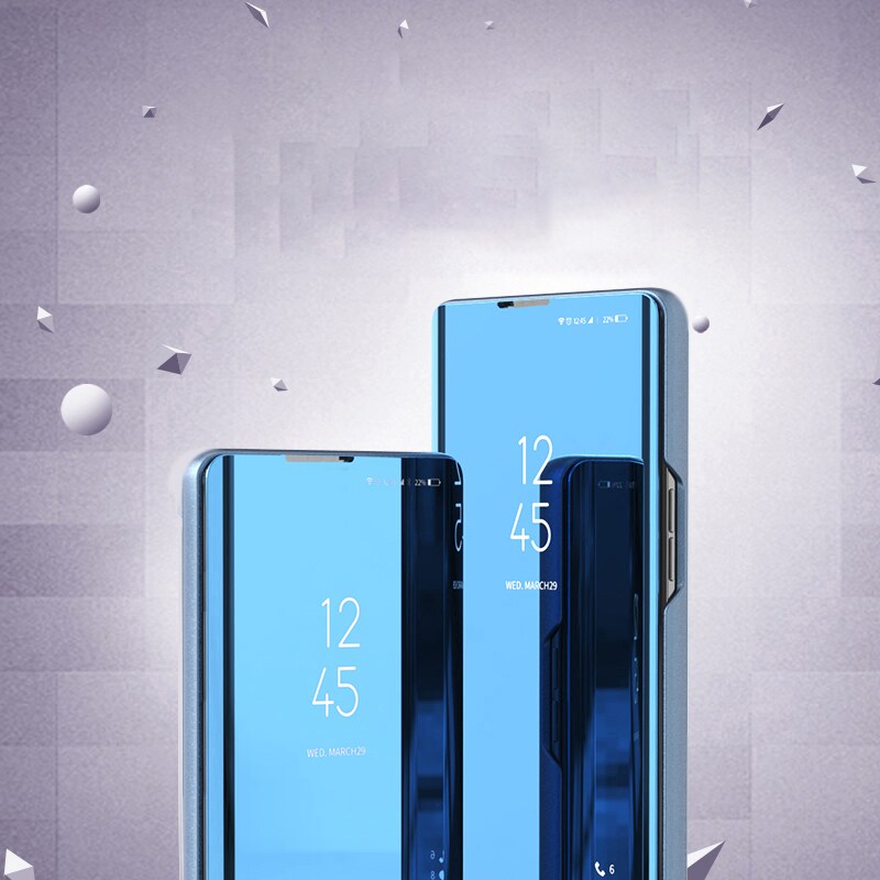 Clear View Case-deksel for Realme C31 flipdeksel svart