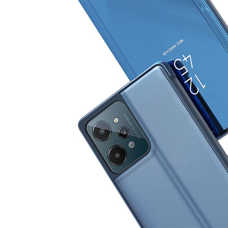 Clear View Case-deksel for Realme C31 flipdeksel svart