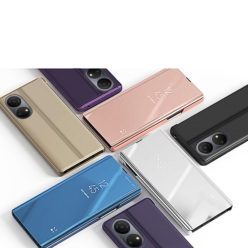 Clear View-etui for Honor X7 / Honor Play 30 Plus flipdeksel svart