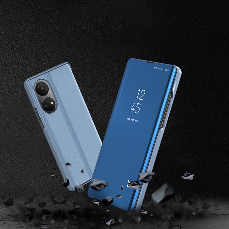 Clear View-etui for Honor X7 / Honor Play 30 Plus flipdeksel svart