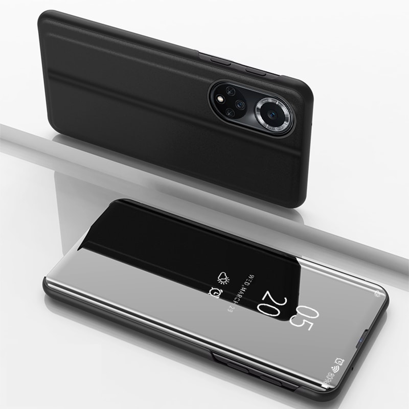 Clear View Case-etui for Huawei nova 9 flipdeksel svart