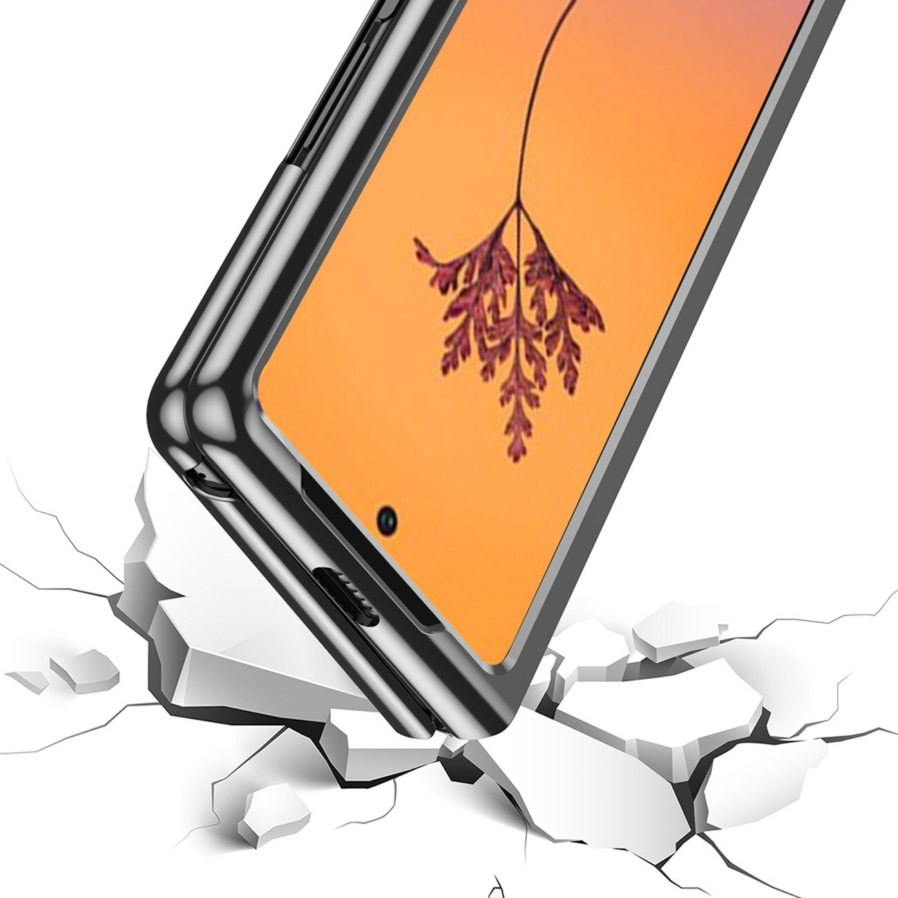 Plating Case-etui for Samsung Galaxy Z Fold 4-deksel med metallramme blå
