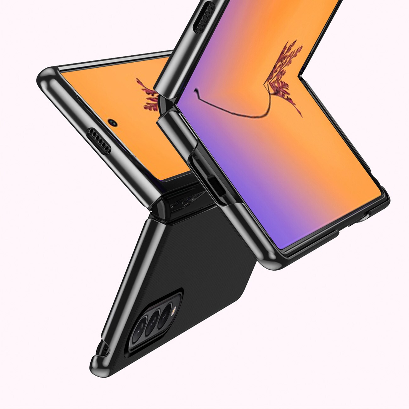 Plating Case-etui for Samsung Galaxy Z Fold 4-deksel med metallramme blå