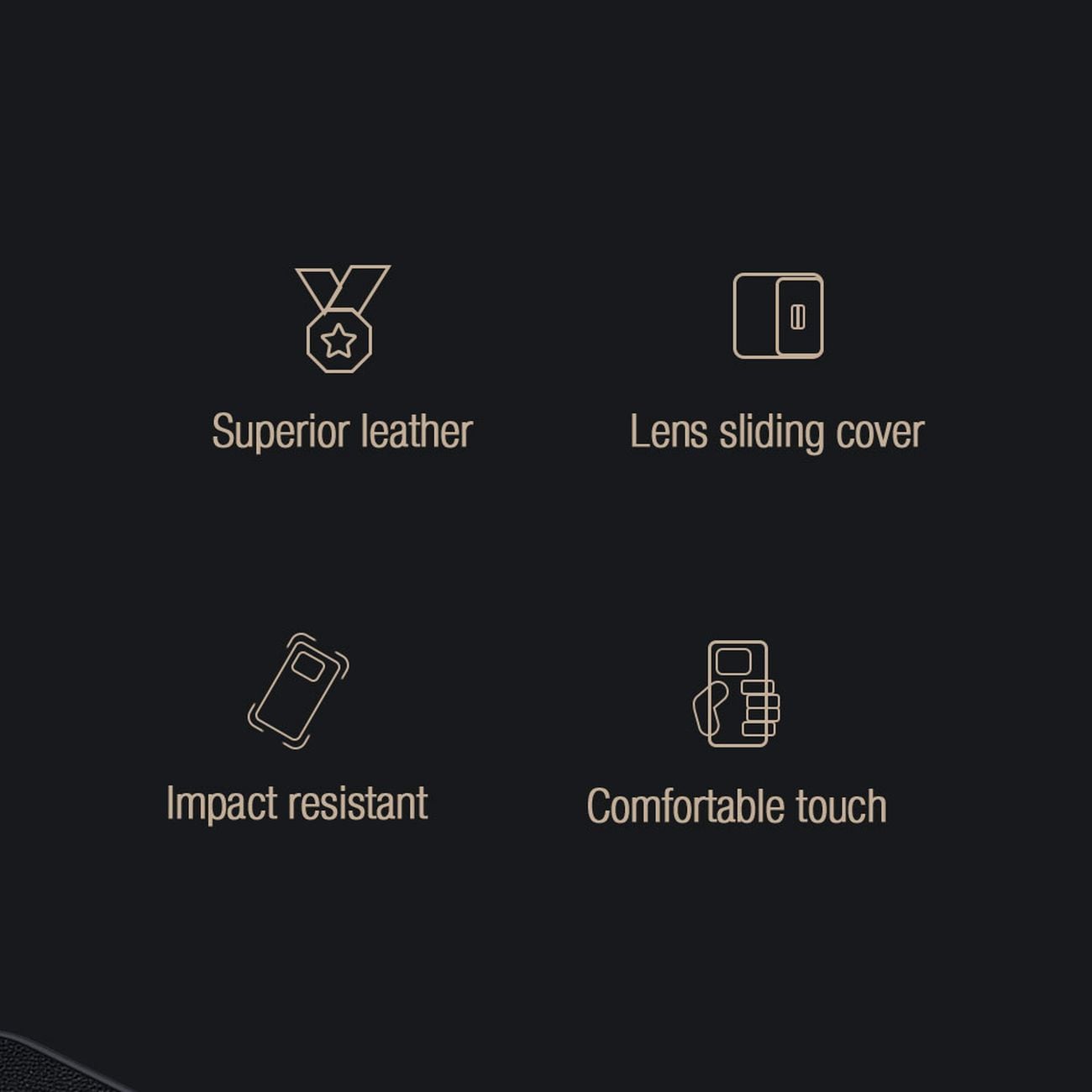 Nillkin Qin lærproff-etui iPhone 14 Plus kameradeksel Holsterdeksel Flip-etui Svart