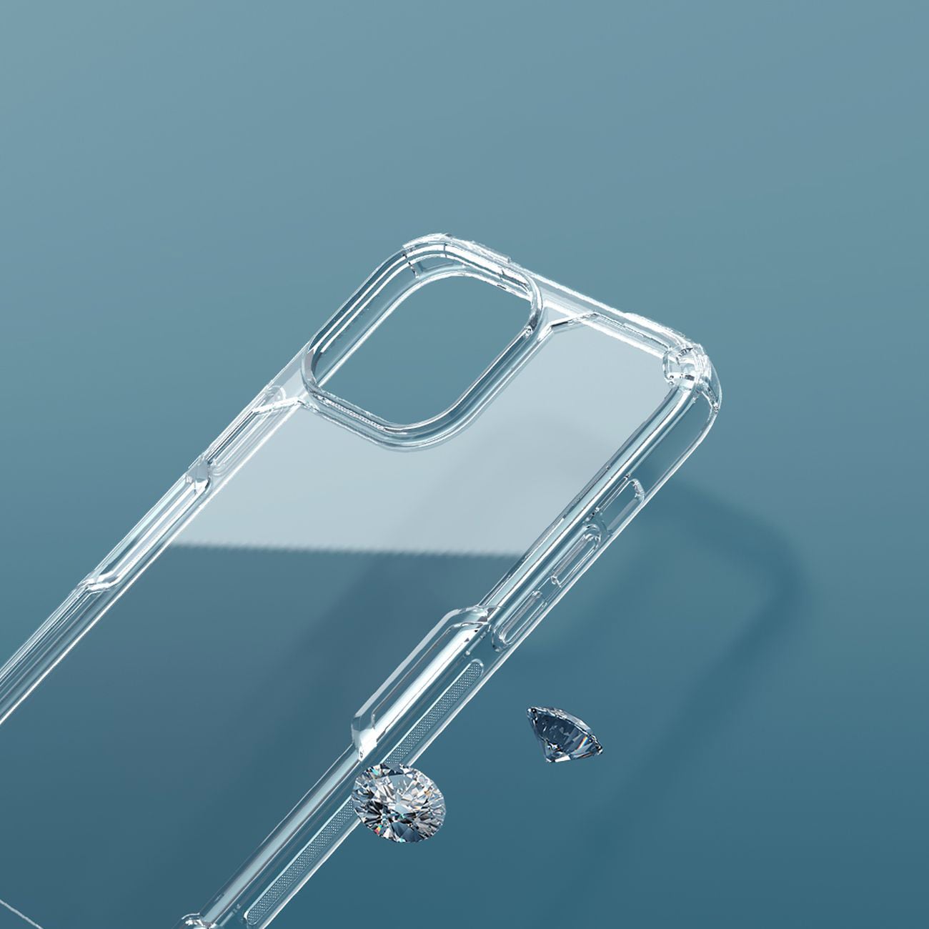 Nillkin Nature Pro iPhone 14 Plus-etui, pansret deksel, gjennomsiktig deksel