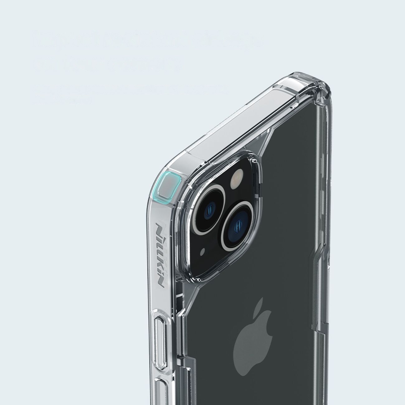 Nillkin Nature Pro iPhone 14 Plus-etui, pansret deksel, blått deksel