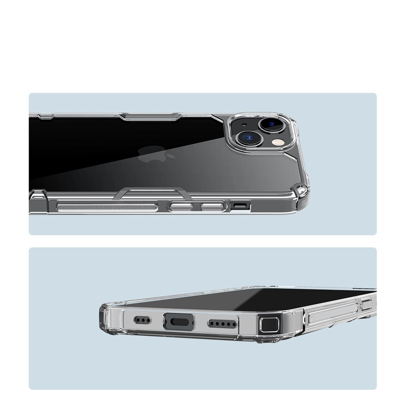 Nillkin Nature Pro iPhone 14 Plus-etui, pansret deksel, blått deksel