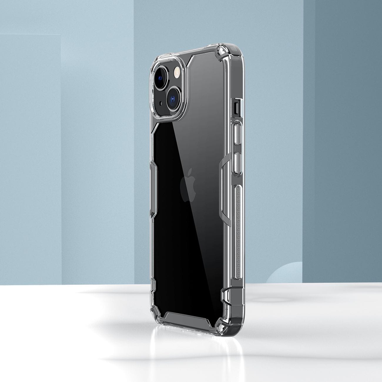 Nillkin Nature Pro iPhone 14 Plus-etui, pansret deksel, blått deksel