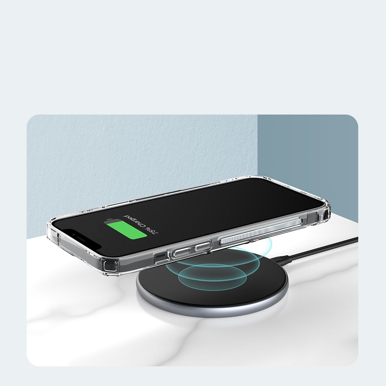 Nillkin Nature Pro iPhone 14 Plus-etui, pansret deksel, blått deksel