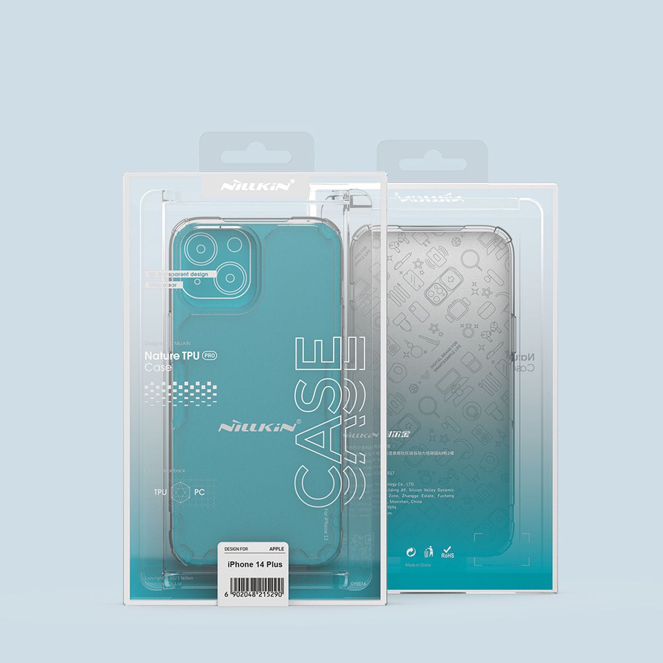 Nillkin Nature Pro iPhone 14 Plus-etui, pansret deksel, blått deksel