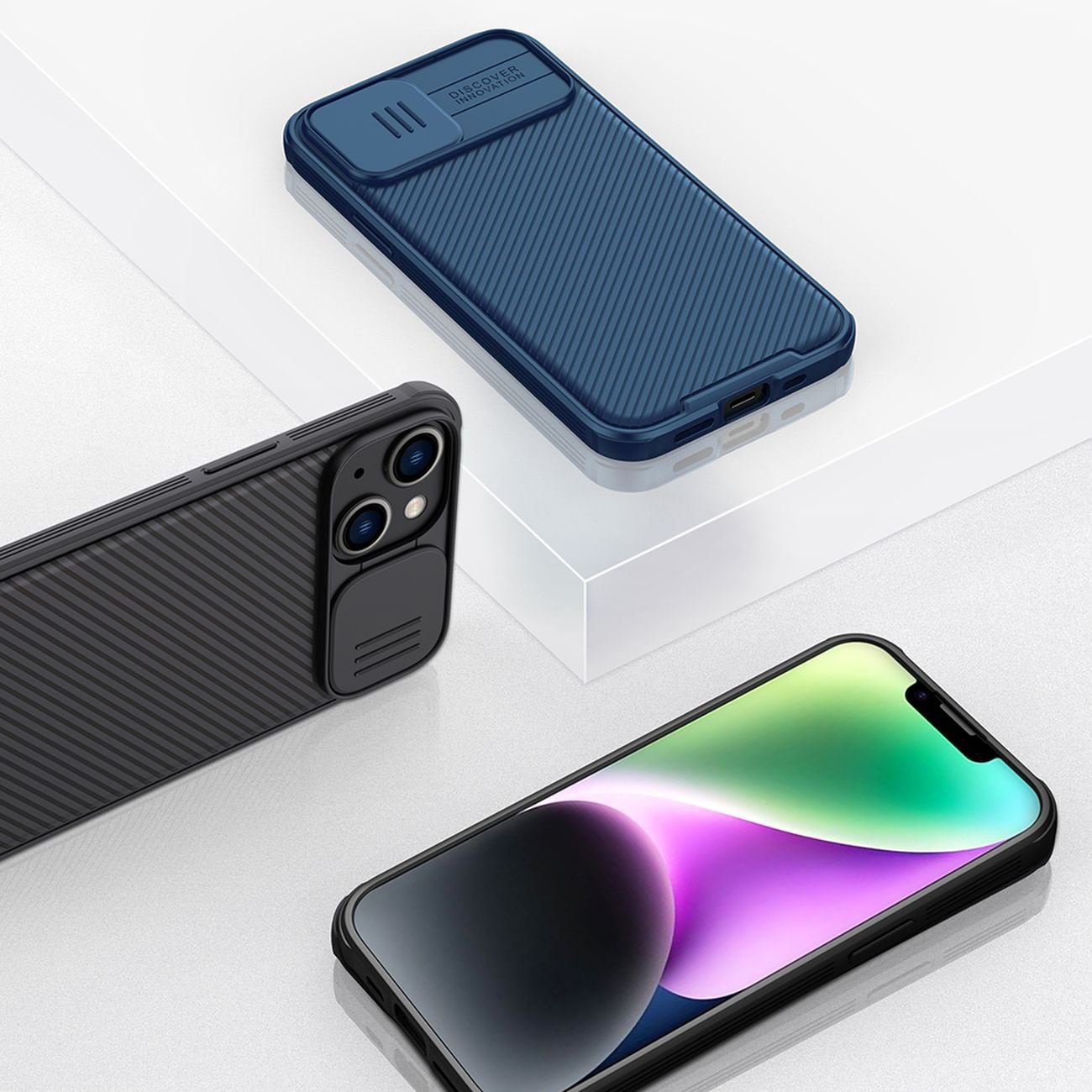 Nillkin CamShield Pro magnetisk deksel iPhone 14 Plus deksel kamerabeskytter svart (med MagSafe)