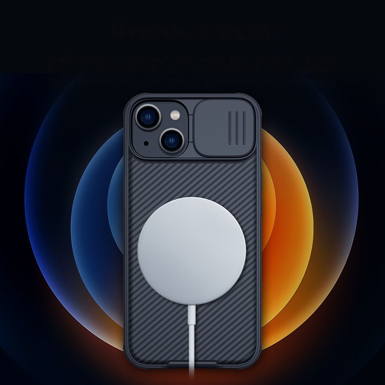 Nillkin CamShield Pro magnetisk deksel iPhone 14 Plus deksel kamerabeskytter svart (med MagSafe)