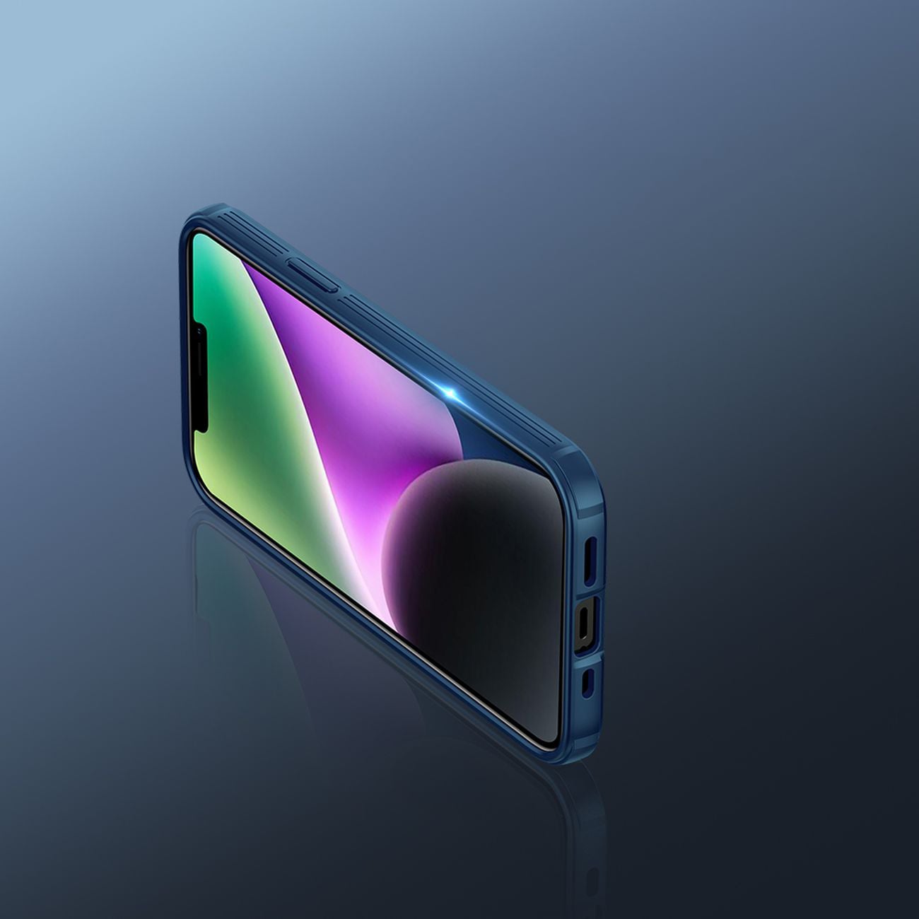 Nillkin CamShield Pro magnetisk etui iPhone 14 Plus deksel kamerabeskyttelse blå (med MagSafe)
