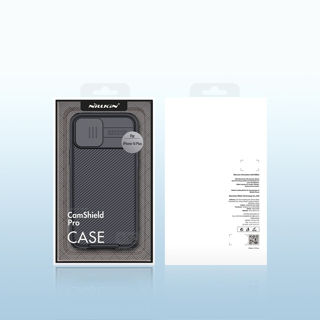 Nillkin CamShield Pro magnetisk etui iPhone 14 Plus deksel kamerabeskyttelse blå (med MagSafe)