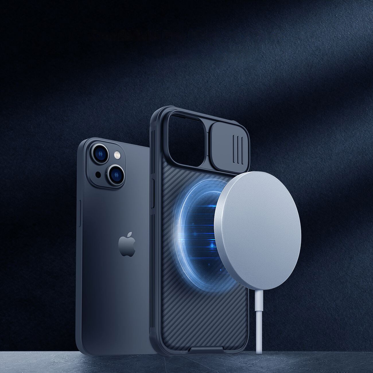 Nillkin CamShield Pro magnetisk etui iPhone 14 Plus deksel kamerabeskyttelse blå (med MagSafe)